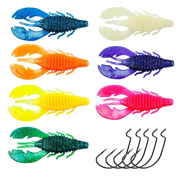 Kit Isca Artificial Soft Craw Bug - Kreatur Soft Baits