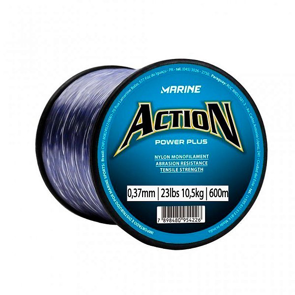 Linha Monofilamento Action Power Plus 600m - 0,37mm - Marine Sports