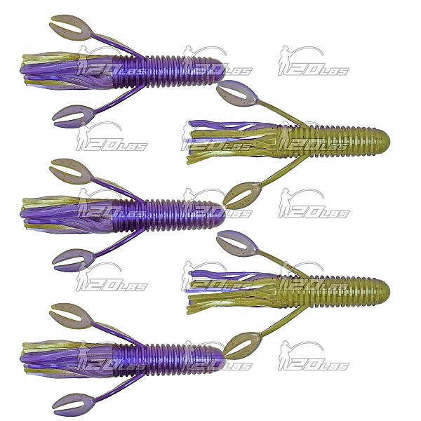 Isca Artificial Craw Tube Bicolor - Ueki Custom Baits