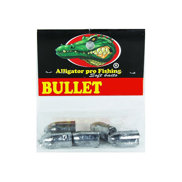 Chumbo Bullet p/ Pesca - Pct 5 und - Alligator Pro Fishing