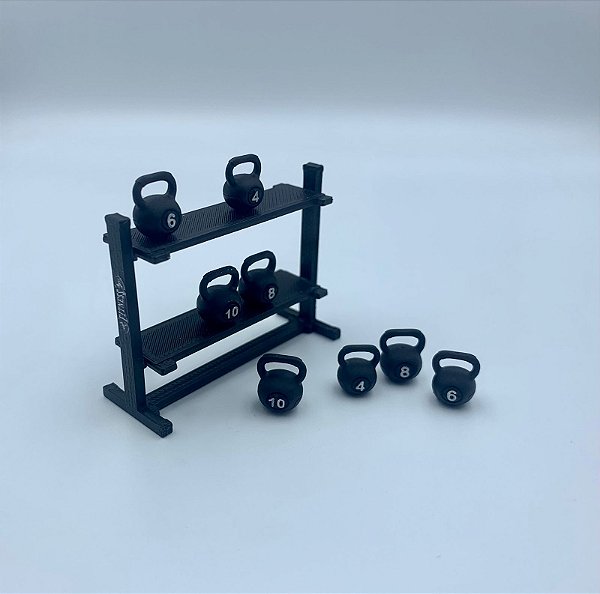 Kit Kettlebells com prateleira - miniatura