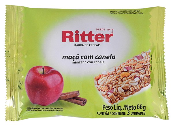 BARRA DE CEREAL MAÇÃ COM CANELA - 3UN