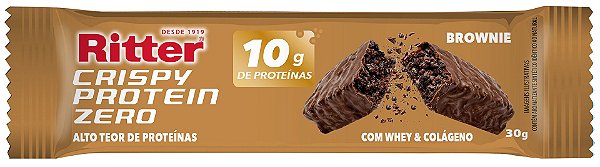 BARRA CRISPY PROTEIN ZERO - BROWNIE - DISPLAY COM 12 Un.