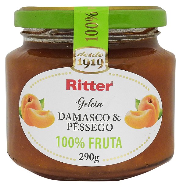 Geleia 100% Fruta de Damasco e Pêssego 290g - Ritter