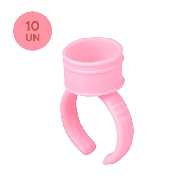 Anel batoque Médio rosa - 10 unidades