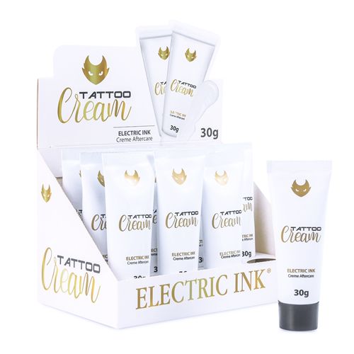 Kit Tattoo Cream creme hidratante Electric Ink 30g - Caixa com 12 unidades