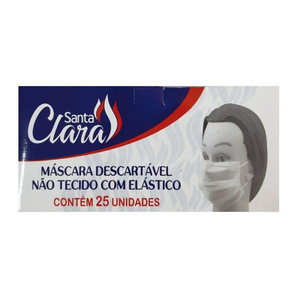 Máscara Descartável Branca - Caixa com 25 unidades