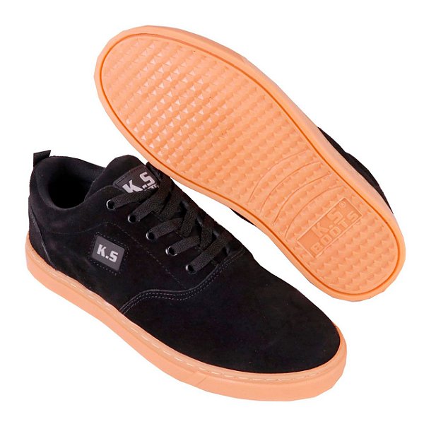 Tênis Skatista Cano Baixo KS Couro - ShopAXD