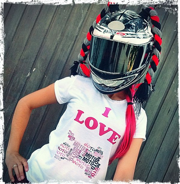 Camiseta i love moto