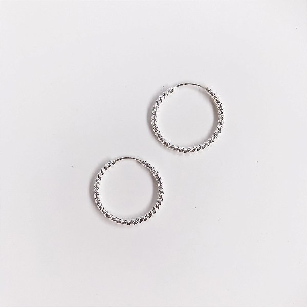 Argola Fio Torcido Prata 925