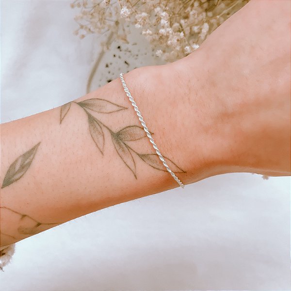 Pulseira Cordão Baiano Prata 925