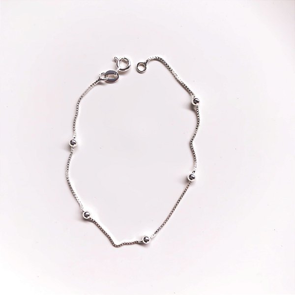 Pulseira Bolinhas Prata 925