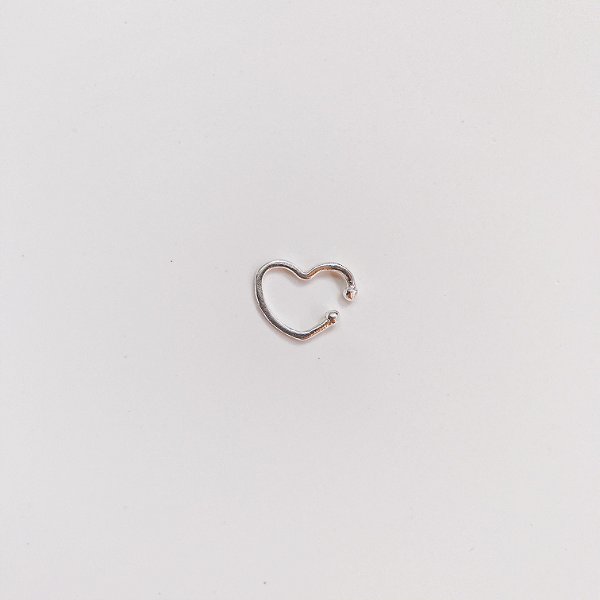 Piercing Fake Coração Prata 925