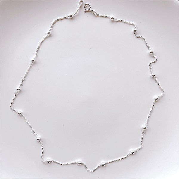Choker Bolinhas Prata 925