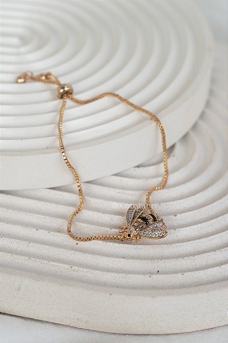 Pulseira Bee Cravejada