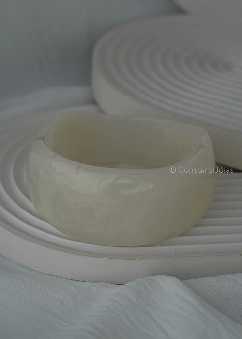 Bracelete Resina Off White