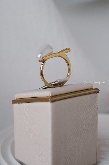 Anel Delicate Pearl - Banho Flash
