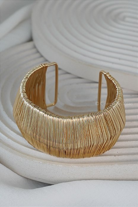 Bracelete Trama Dourado - Banho Flash