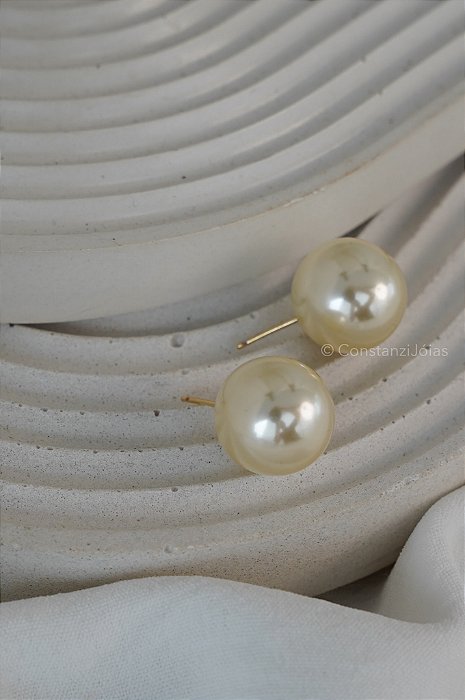 Brinco Big Perola - Banho Flash