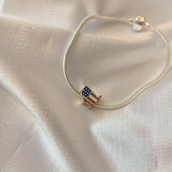 Berloque USA prata 925
