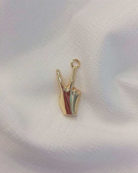 Pingente Mão Good Vibes Banhado em Ouro 18k