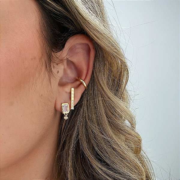 Piercing Fake Argola Lisa Banhado em Ouro