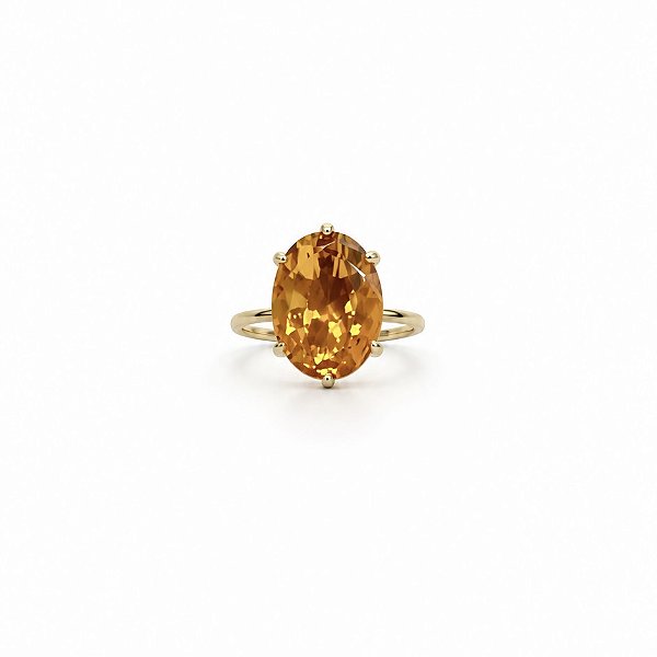 Anel Aperol Cravejado Banhado em Ouro