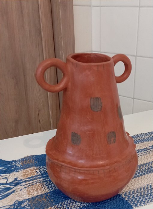Vaso Terracota em Cerâmica Natural 23cm