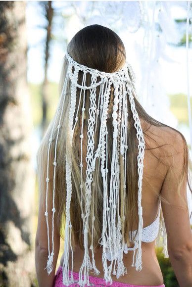 Tiara Headband em Macramê Artesanal para Noivas Personalizada