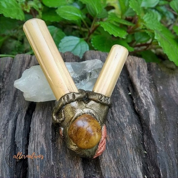 Kuripe auto aplicador para rapé artesanal