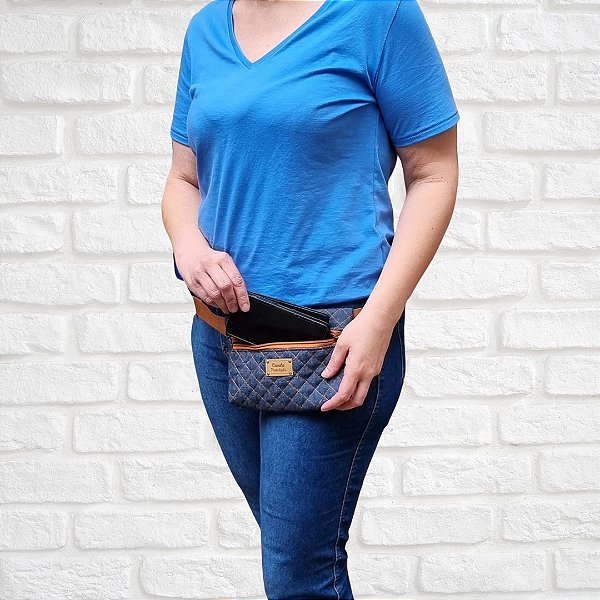 Pochete em Tecido Jeans Camila Prendada