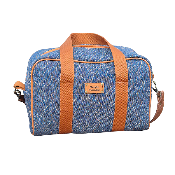 Bolsa Térmica Jeans Média Modelo Baú | Camila Prendada