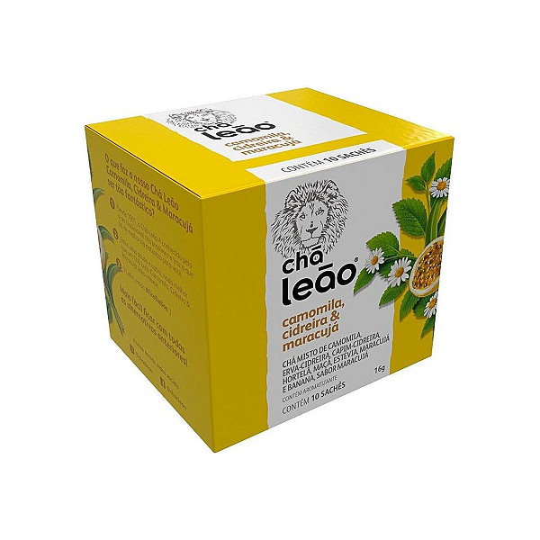 Leão Chá Premium - Camomila Cidreira E Maracujá 10 Sachês