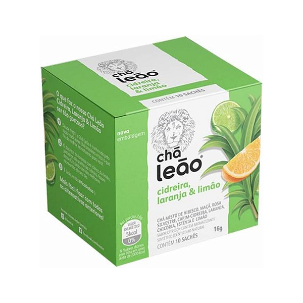Leão Chá Premium - Cidreira Laranja E Limão 10 Sachês