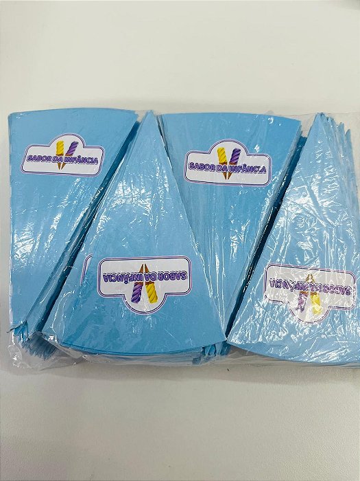 Cones Para Casquinhas Sabor da Infância Azul c/ 200un