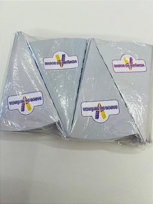 Cones Para Casquinhas Sabor da Infância Cinza c/ 200un