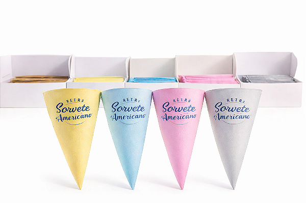 CONE P/ CASQUINHA DE SORVETE CHAMP'S 200 UNIDADES