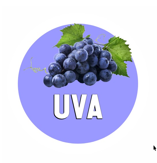 ADESIVO UVA PARA GARRAFA