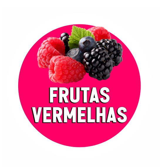 ADESIVO FRUTAS VERMELHAS PARA GARRAFA