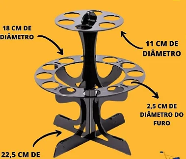 Suporte para casquinha Preto