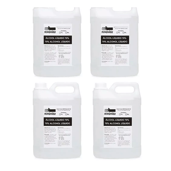 ÁLCOOL LIQUIDO 70% 20 LITROS FRETE GRATIS