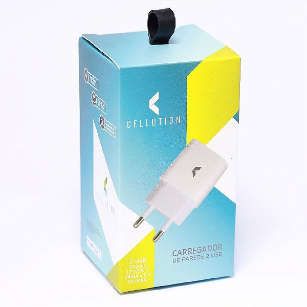 Carregador de parede 2 usb cellution