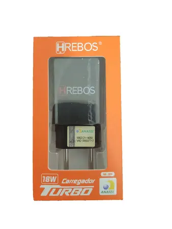 CARREGADOR TURBO 18W HREBOS HS-165