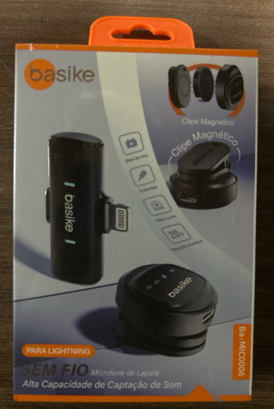 MICROFONE SEM FIO CAPTACAO DE SOM BASIKE