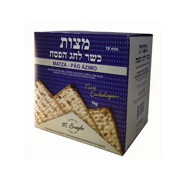 Matzá 1 Kg - M Snayde - Pão Ázimo 100% Kosher