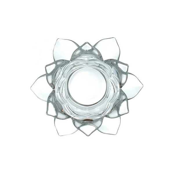 Castiçal de vidro - Flor de Lótus