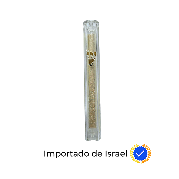 Mezuzá Completa - Importado de Israel - Caixinha acrílico - 15 cm
