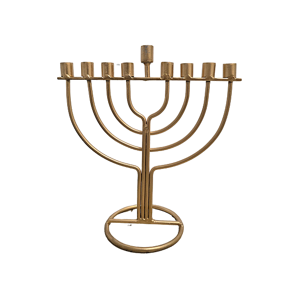 Chanukiá Dourada - 20 cm