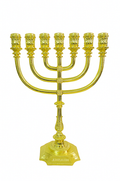 Menorá Premium - Banho de Ouro