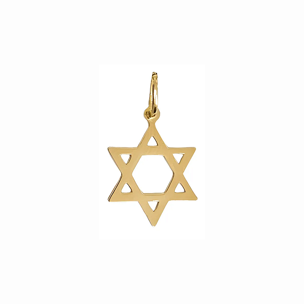 Pingente Estrela de David - Ouro 18K